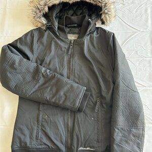 SALE Eddie Bauer Women's Winter Jacket - Size Small, Faux Fur Hood